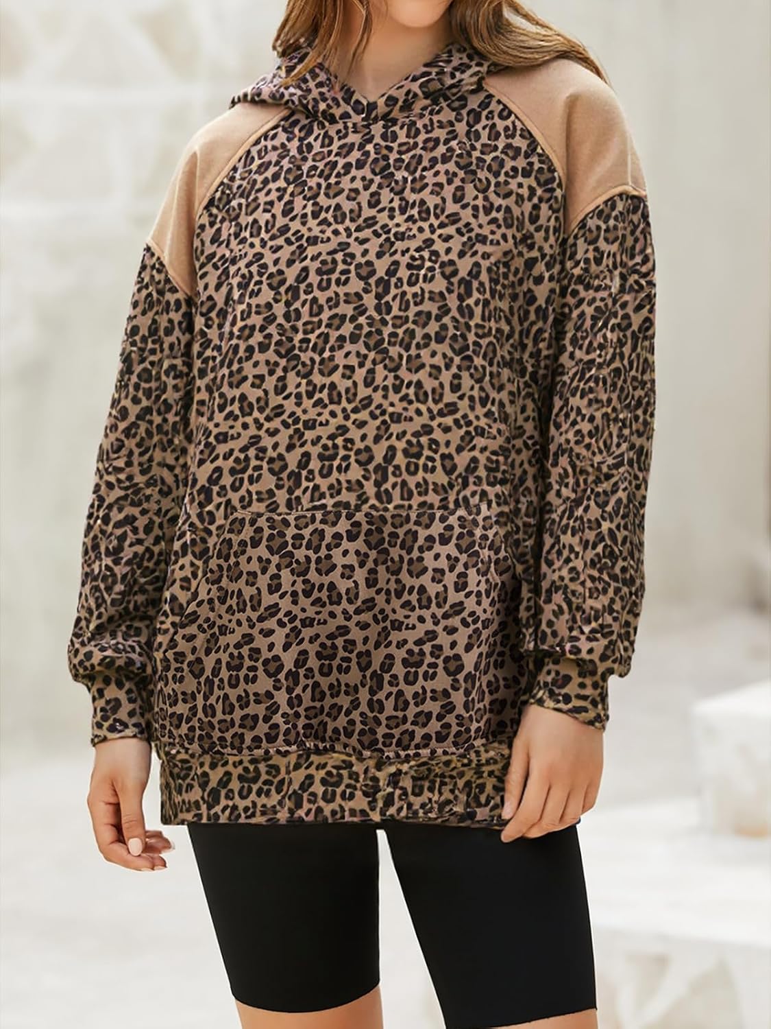 Yousify Womens Camo Hoodies Oversized Fleece Sweatshirts Fall Fashion Long Sleeve Pullover Winter Clothes with Pockets - Image 2