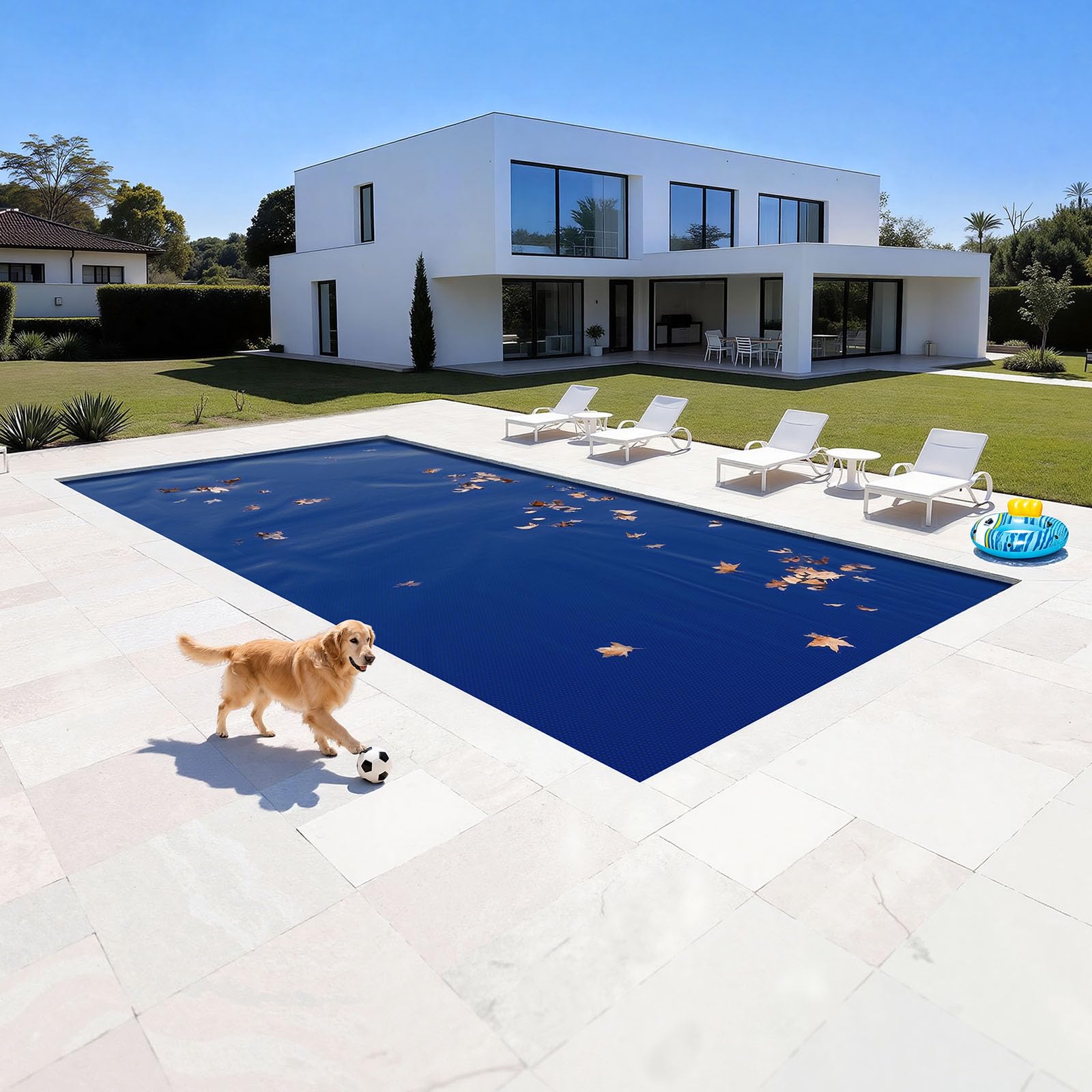 VEVOR Bâche Solaire Piscine Rectangulaire 9,75x4,88 m Couverture Solaire Piscine 0,4 mm Bâche à Bulles Polyéthylène pour Piscines Hors Sol Creusées, Absorption Chaleur Jour et Rétention Chaleur Nuit