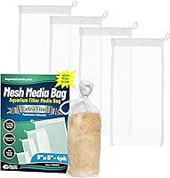 Vista 9 de Aquatic Experts Bolsa fina para acuario, bolsas de filtro duraderas para pecera, bolsa de medios de filtro con cordón seguro, bolsas multimedia