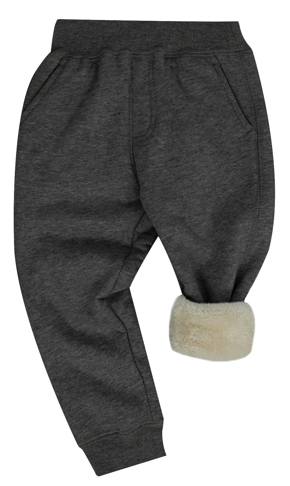 Pantalón de invierno para niño, forro polar, pantalón de correr, color liso, para niño, niña, pantalones deportivos, invierno cálido de 2 a 13 años