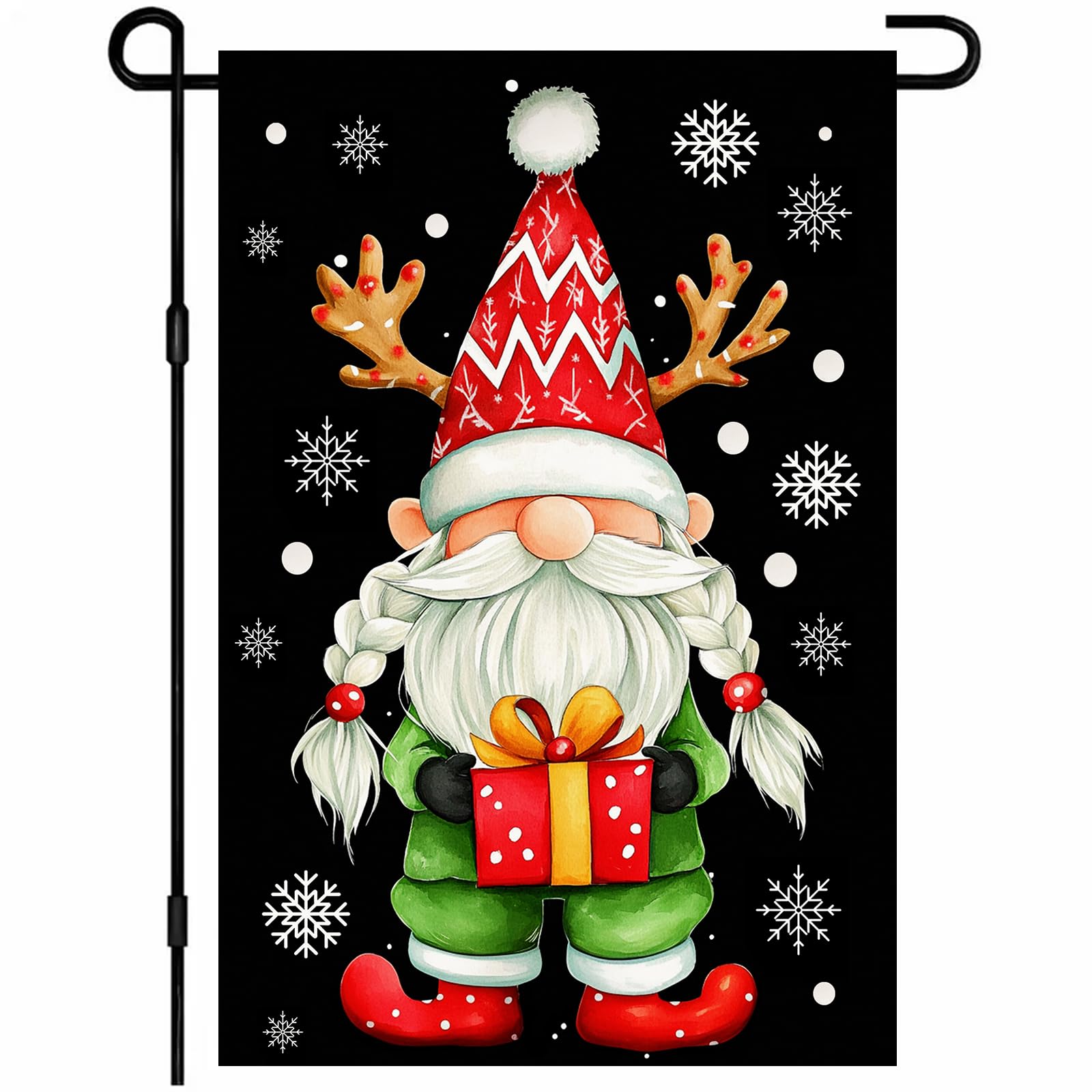 BlissYard Christmas Santa Claus Garden Flag 12x18 Inch Polyester