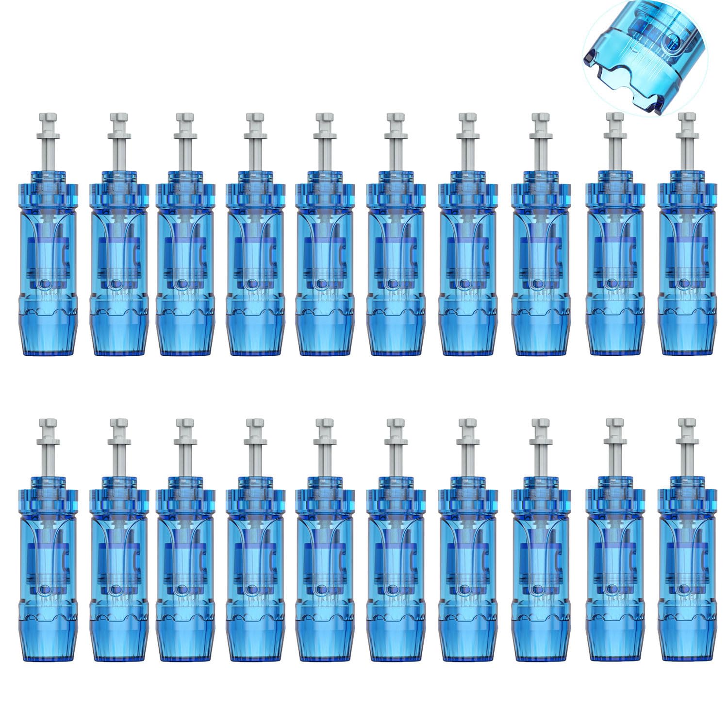 20pcs 12PIN Replacement Cartridges Needles, Dermapen Microneedling Needles