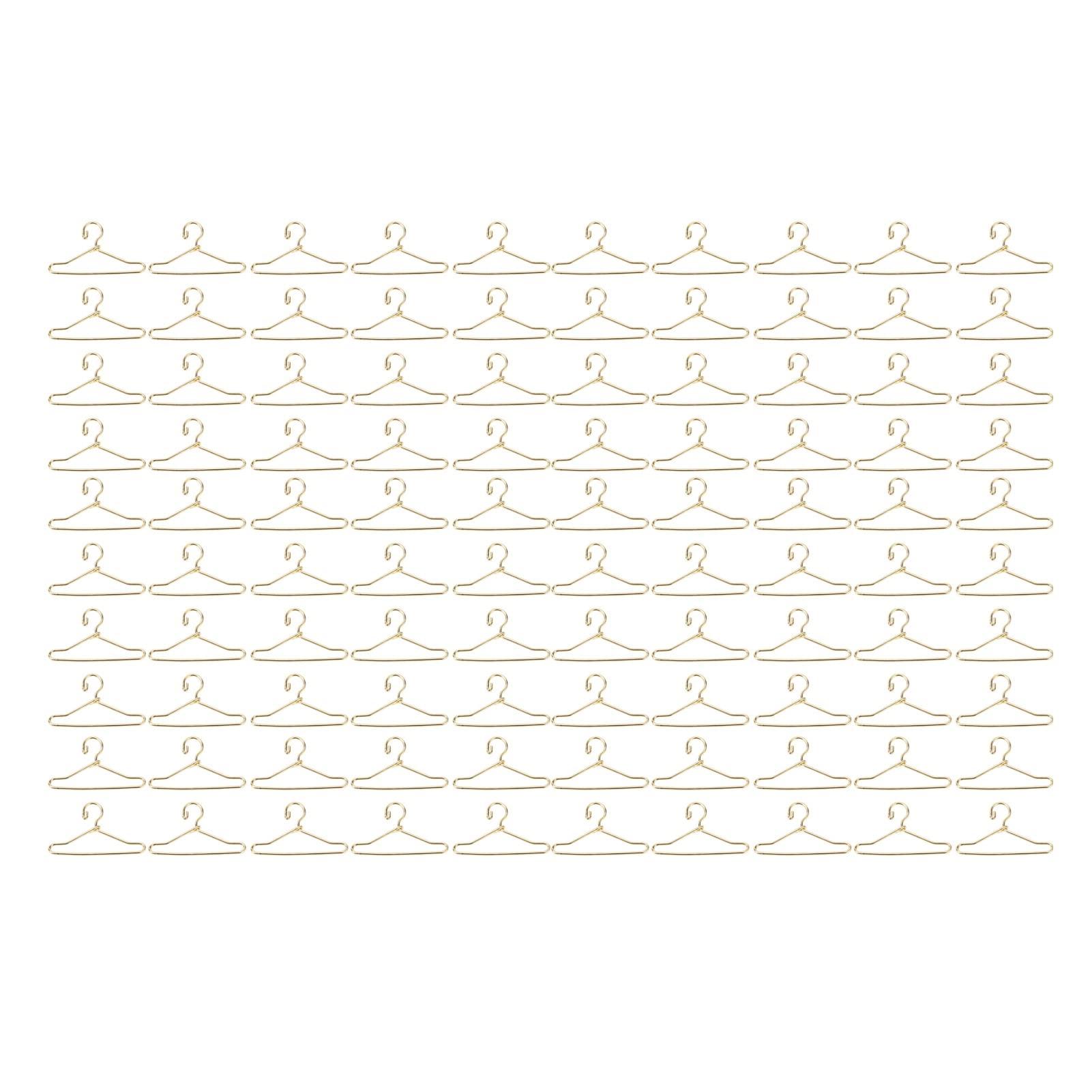 Doll Clothes Hanger, Mini Clothes Hanger Proof Exquisite Metal for Doll Clothes Accessories (Gold)