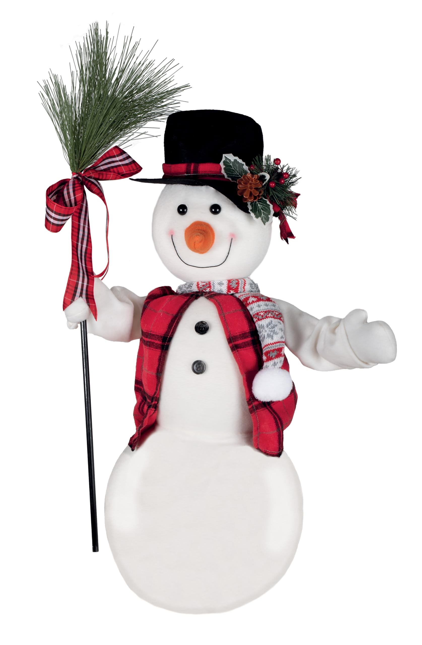 P'tit Clown - Autómata de Navidad - Animatronics - Animatronics - Decoración animada y sonora - para Navidad, funciona con pilas (no incluidas) (muñeco de nieve, 60 cm)
