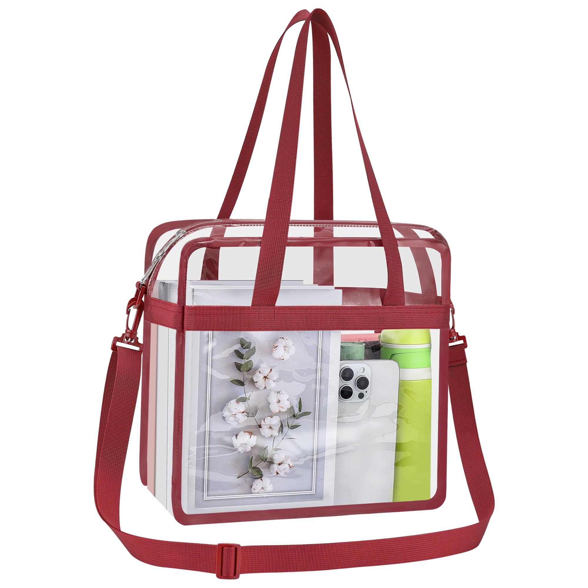 Oraben Clear Tote Bag Clear Bag Stadium Approved 12x6x12 Stadium Bag for Work, Sports Games,Gym