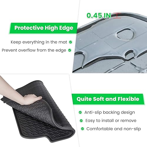 Miniatura 6 de Tapete para BMW Serie 34 F30 F31 F32 F33 F36 320i 328i 335i 2012-2018 y 2015+ F80 M3 de goma resistente para todo tipo de clima, ajuste