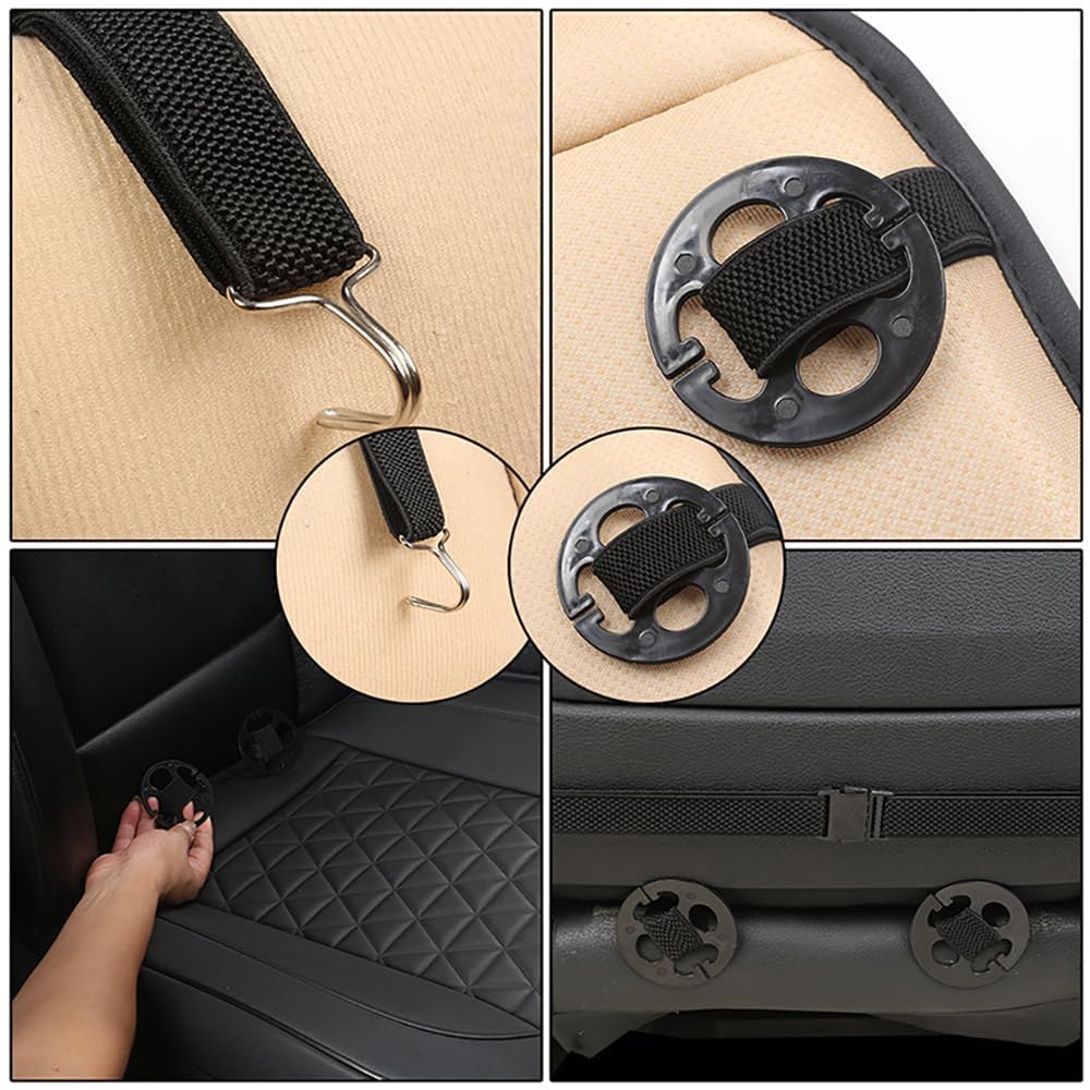 Coussin Siège Voiture pour Renault 5 E Tech Electrique 2024-2026 | Housse Imperméable en Cuir Tapis Protecteur Avant Arrière Antidérapant avec Poche coussin siege voiture housse couvre