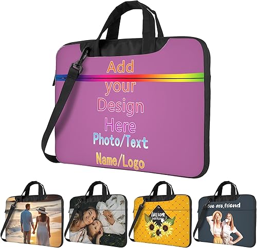 Funda personalizada para laptop personalizada, añade tu foto, texto, maletines para portátil
