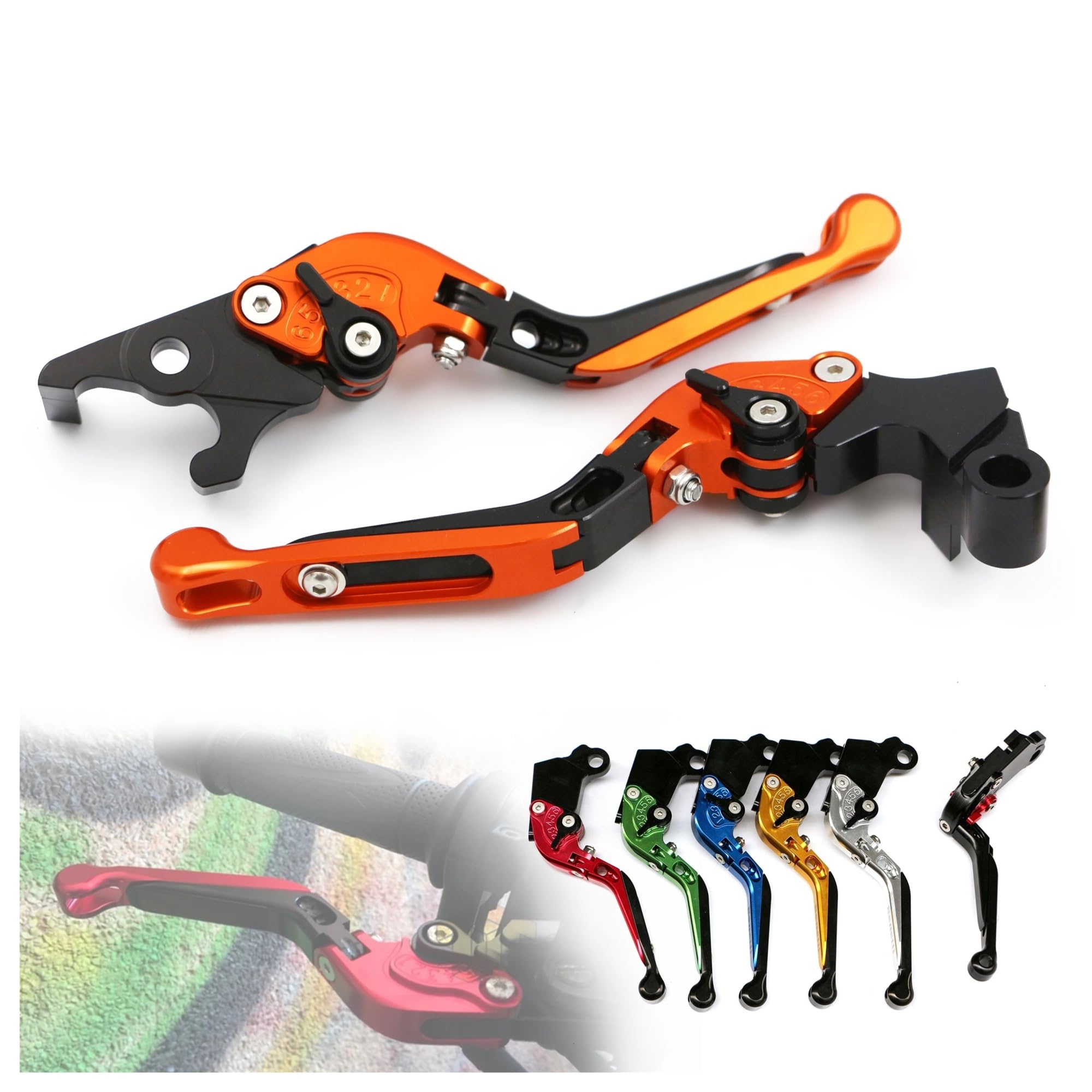 Moto Maniglia Leva Freno Doppio Disco Pieghevoli Allungabili Maniglie Leve Freno Frizione Per Hond&a DOMINATOR NX500/NX650 Manubrio Moto Freno A Mano
