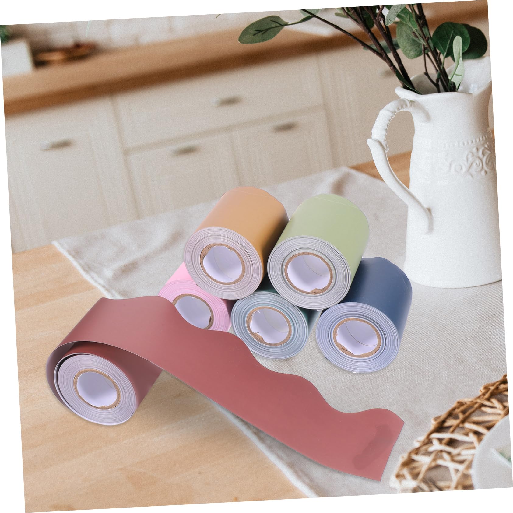 Skyygemm 6 Rollen Pinnwandpapier – Je 2,4 M Lang, 60 Cm Breit, Boho-Design, Farbecht & UV-beständig
