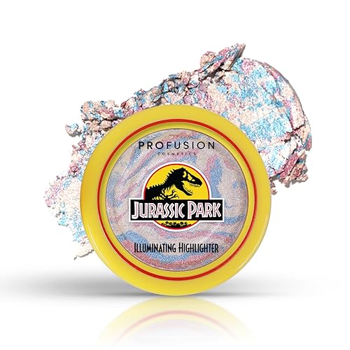 Profusion Cosmetics Jurassic Park - Iluminador iluminador para la cara, paleta de perfeccionamiento de la piel que brilla para looks listos para la