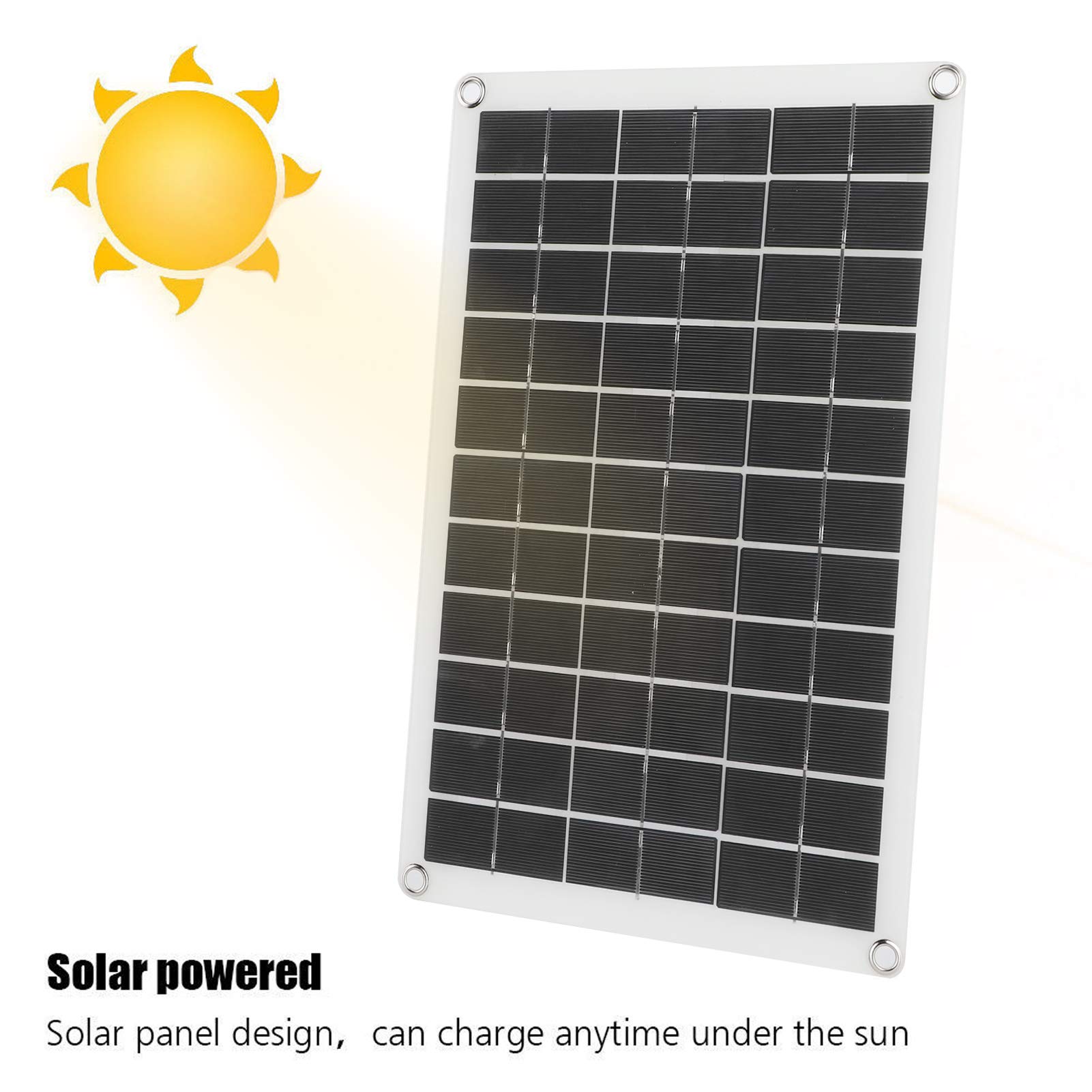 Starter Kit Pannello Solare 100W Pannello Solare Portatile Pannello Solare 100W Monocristallino Uscita USB 12/24V per Auto Rimorchio Yacht per Laptop Cellulari Outdoor