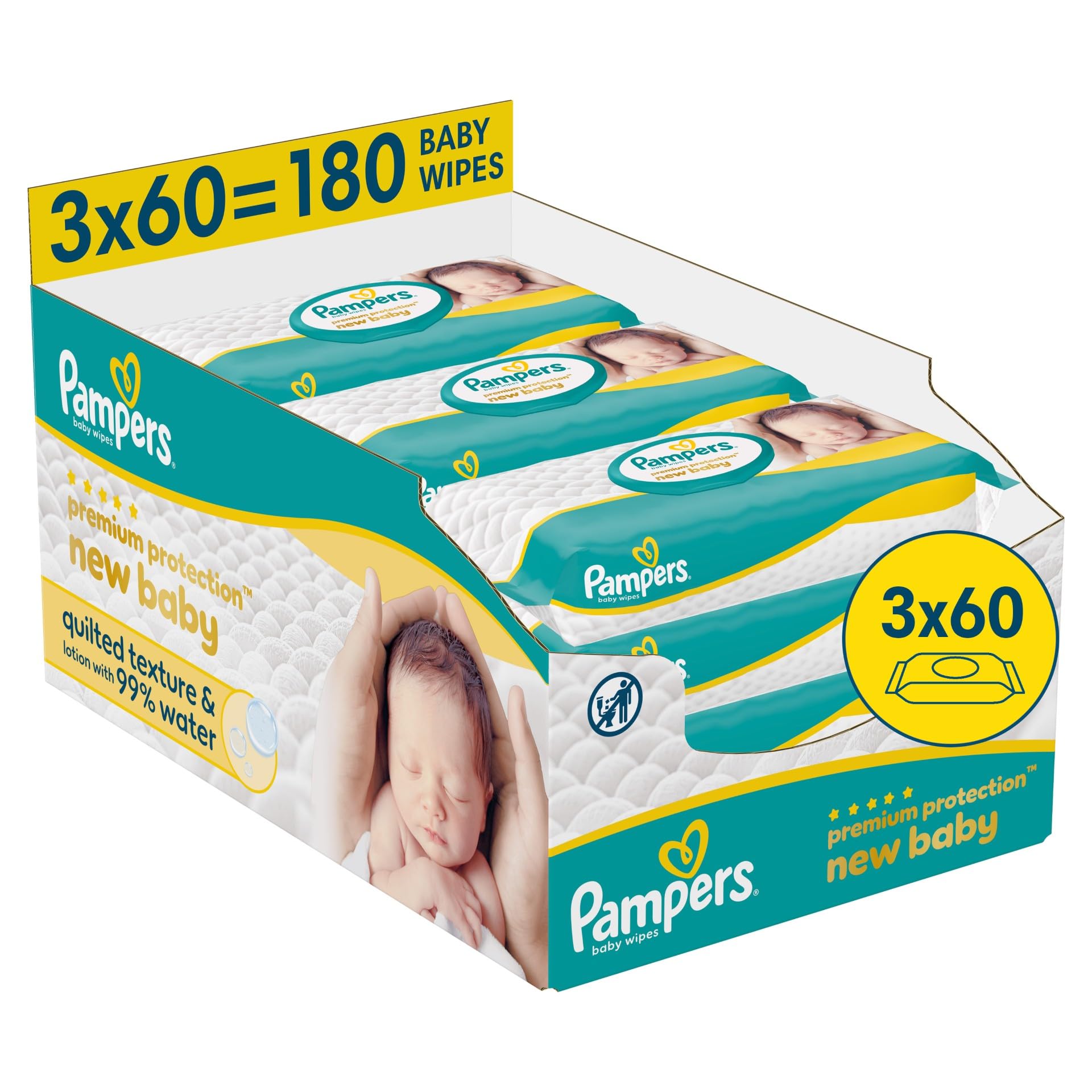 Pampers New Baby Wipes 3x60