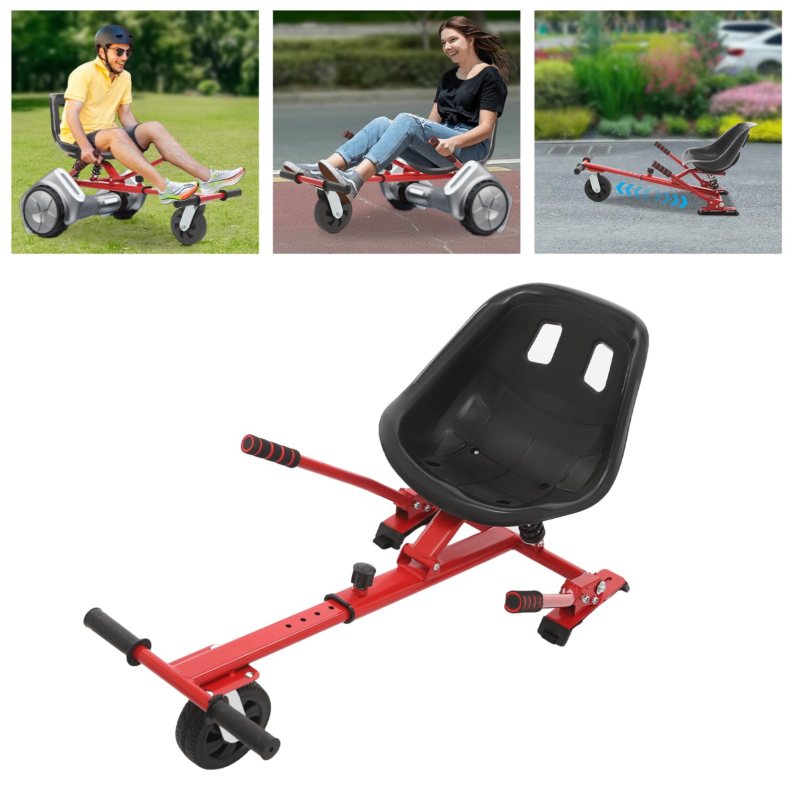 Asiento de hoverboard, asiento de equilibrio ajustable, accesorio de fijación de asiento para scooter de equilibrio de 2 ruedas, fijación de asiento adecuado para scooter de equilibrio de 6,5 – 10