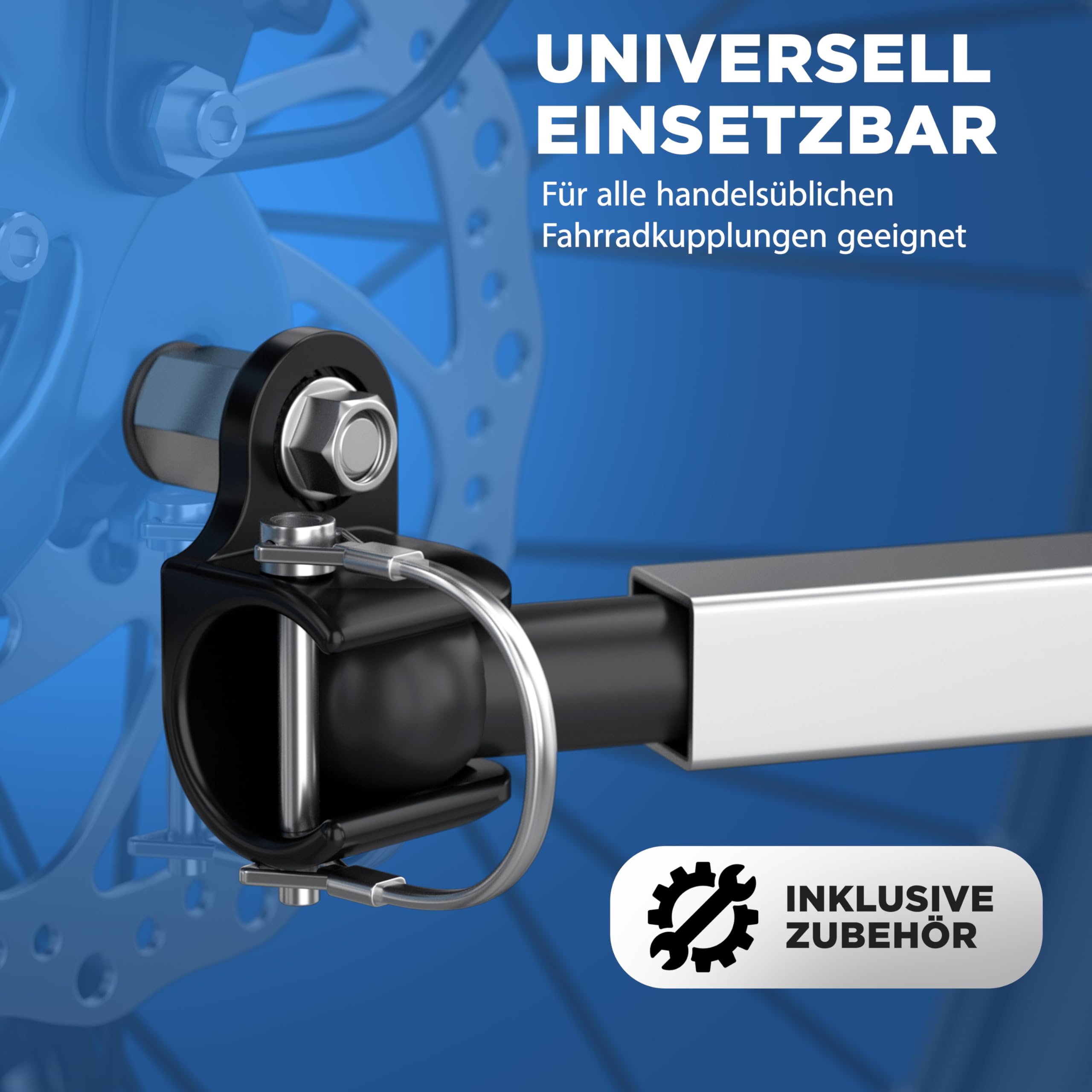 Fahrrad Achsenadapter für Steckachse und Schnellspanner, Anhängerkupplung