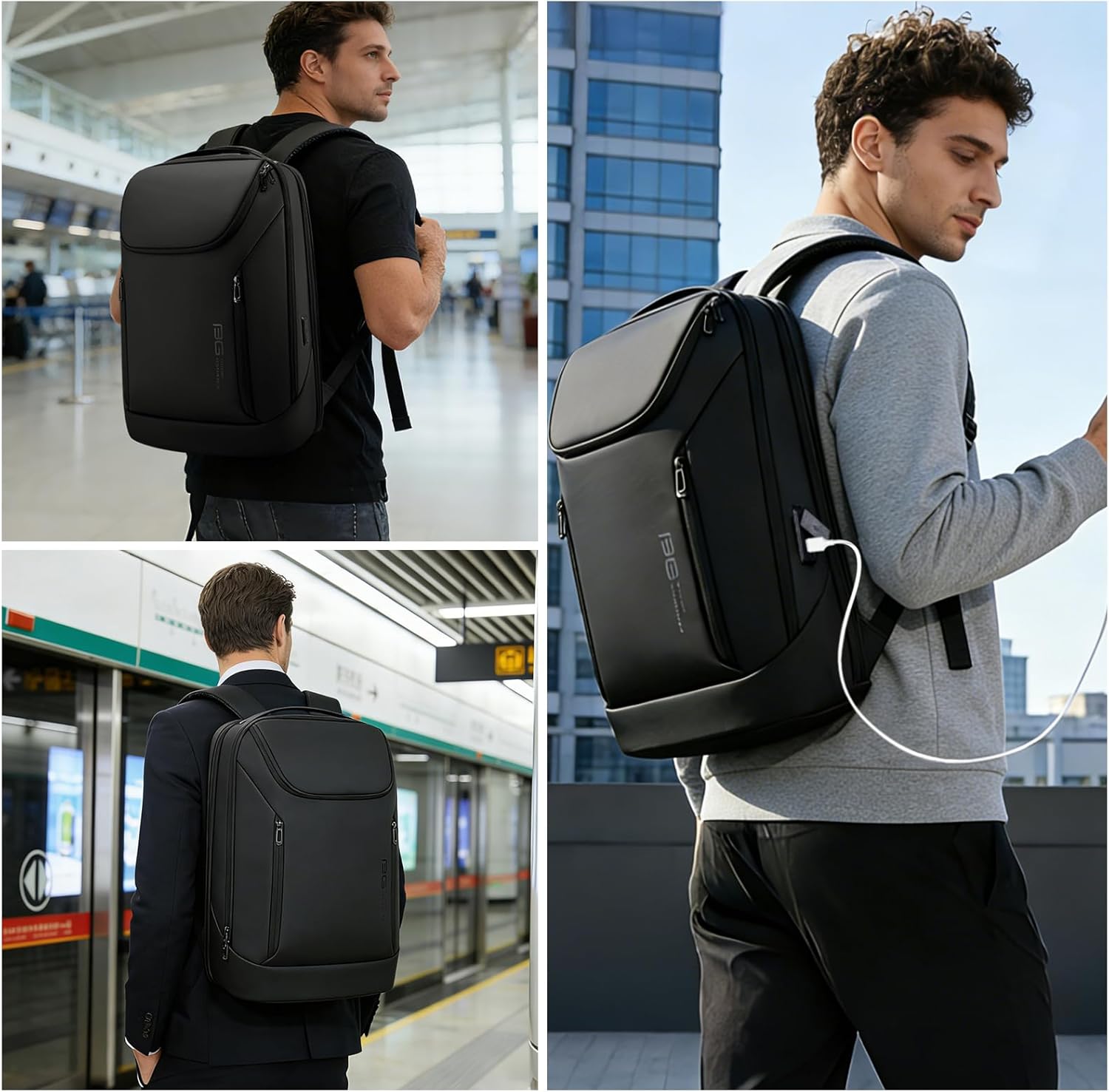FUTURE AESTHETIC Business Smart Backpack Waterproof fit 15.6 Inch Laptop Backpack with USB Charging Port,Travel Durable Backpack - Image 7