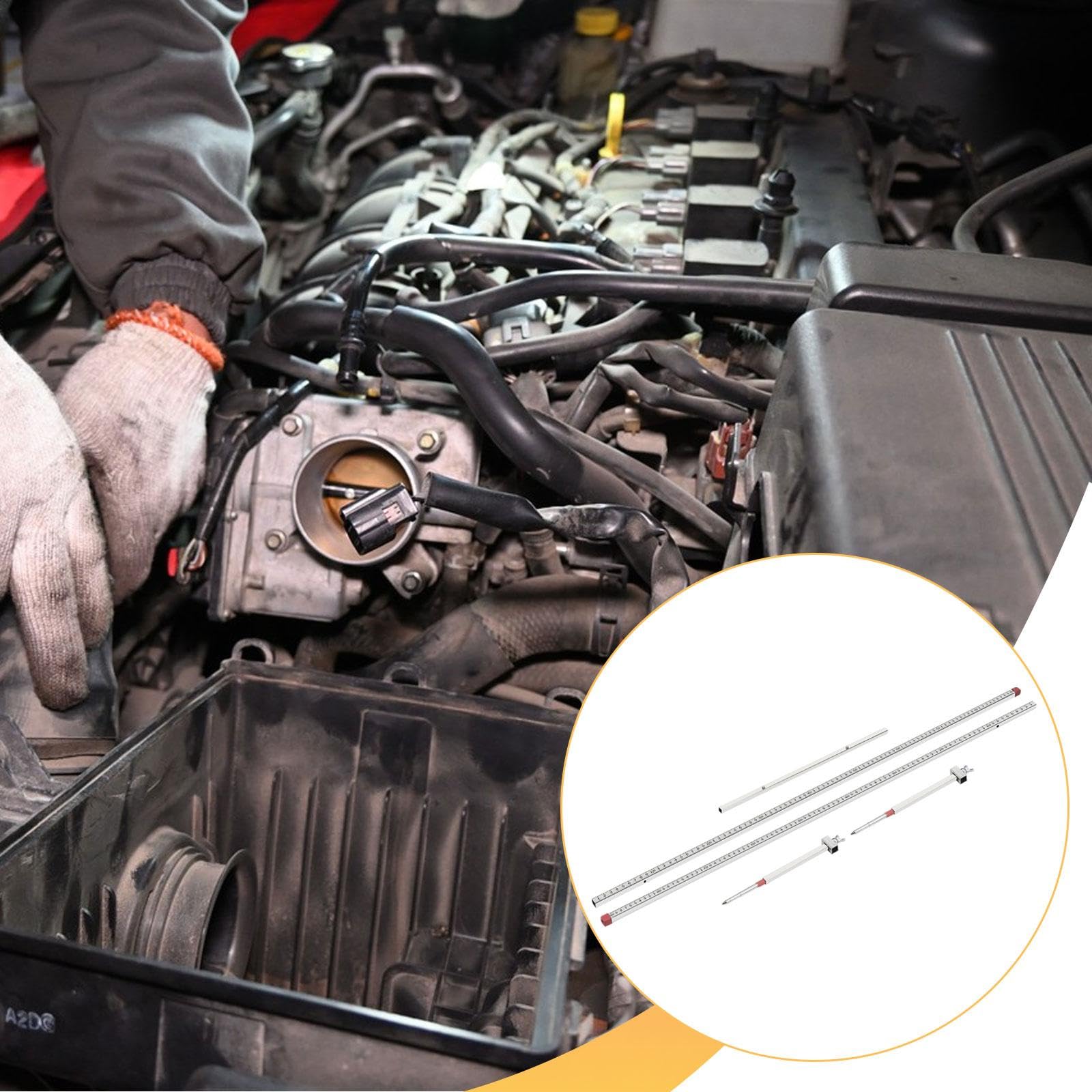 Milageto Règle de Mesure 2D pour la réparation et Le Remplacement de châssis Automobiles. Facile à Utiliser. Véhicules avec Fixations Robustes. Machine à
