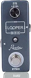 Rowin Pedal de guitarra Looper Unlimited Overdubs 10 minutos de loop com USB para importar e exportar loop