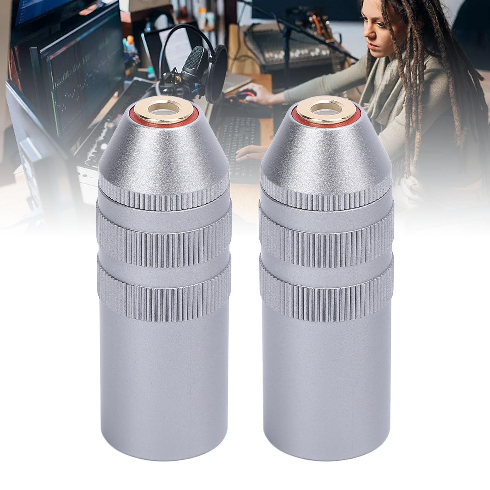 Cryfokt Adaptador 2 Unidades XLR Macho 4 Pines a Hembra 4.4mm Balanceado,