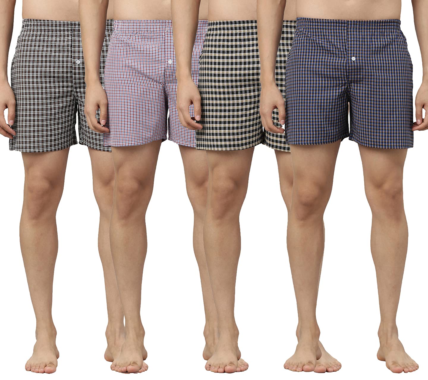 Lucky RogerMen's Checkered Boxer Multicolour