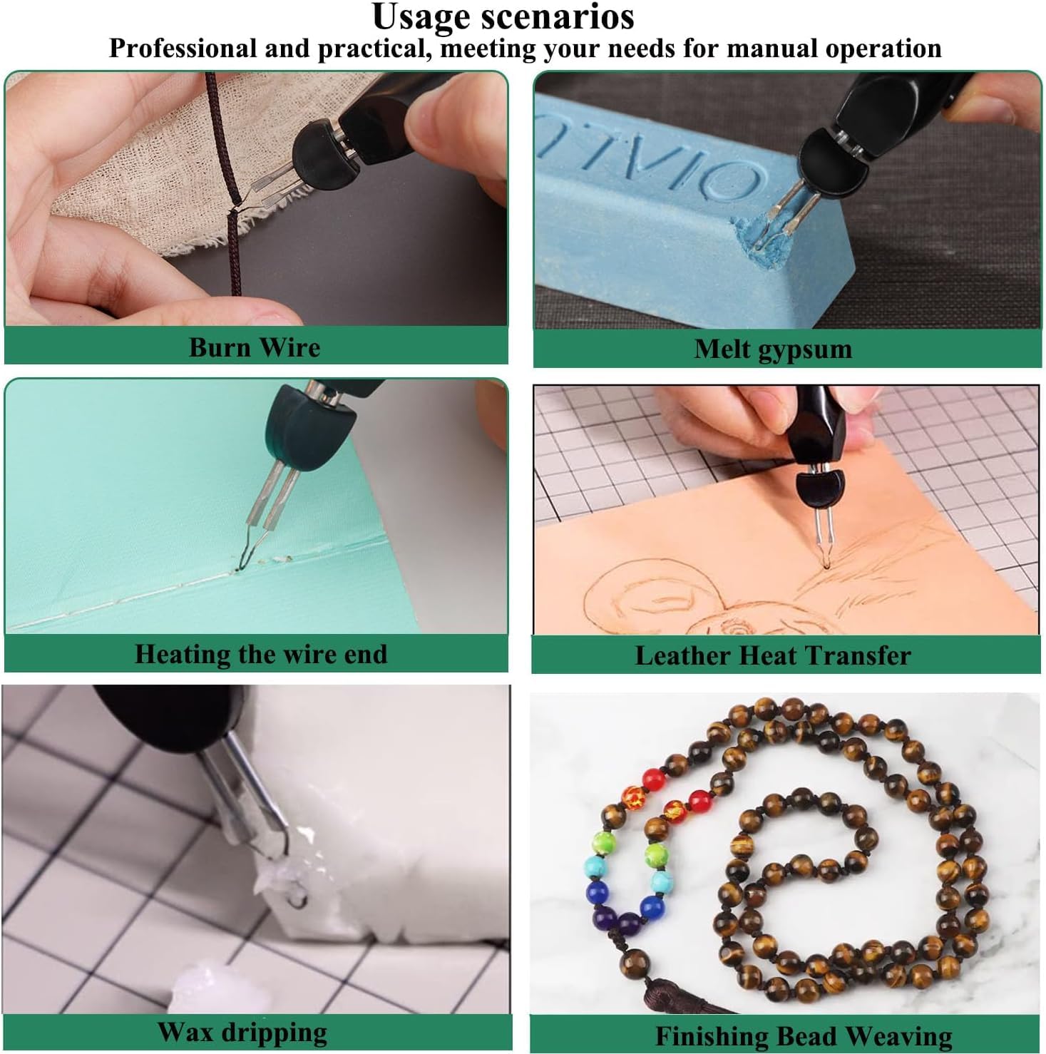 Outil de combustion de fil, coupe ou fond les extrémités effilochées - Stylo de combustion de fil de tungstène portable pour la casse du fil, le transfert de chaleur du bois