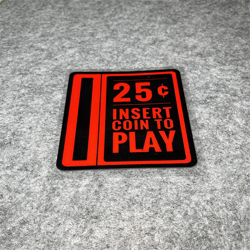 2PCS Funny Game Coin Stickers for Insert Coin to Play Lose Auto Window Tail Car Styling Vinyl Decals 11cm (B 11cm 2PCS)