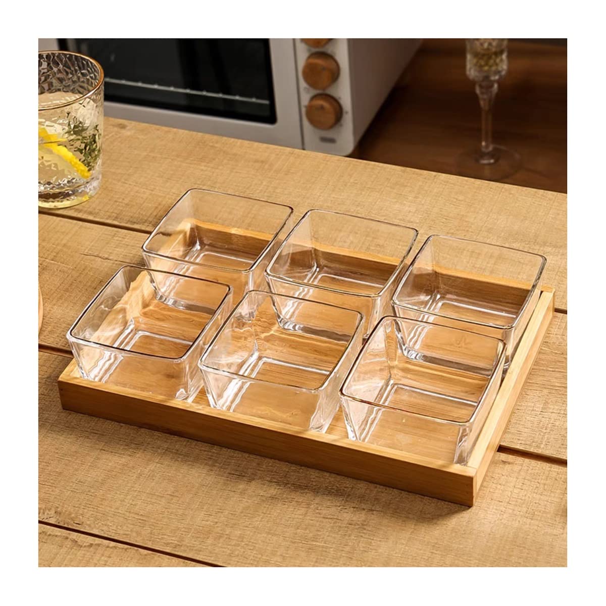Ciotoline da Snack Snack in vetro a griglia a sei palazzo e ristorante for la casa del telaio snack di frutta divisa piatto di frutta secca piatto di salsa di salsa Piatti Snack Ceramica ( Color : B )