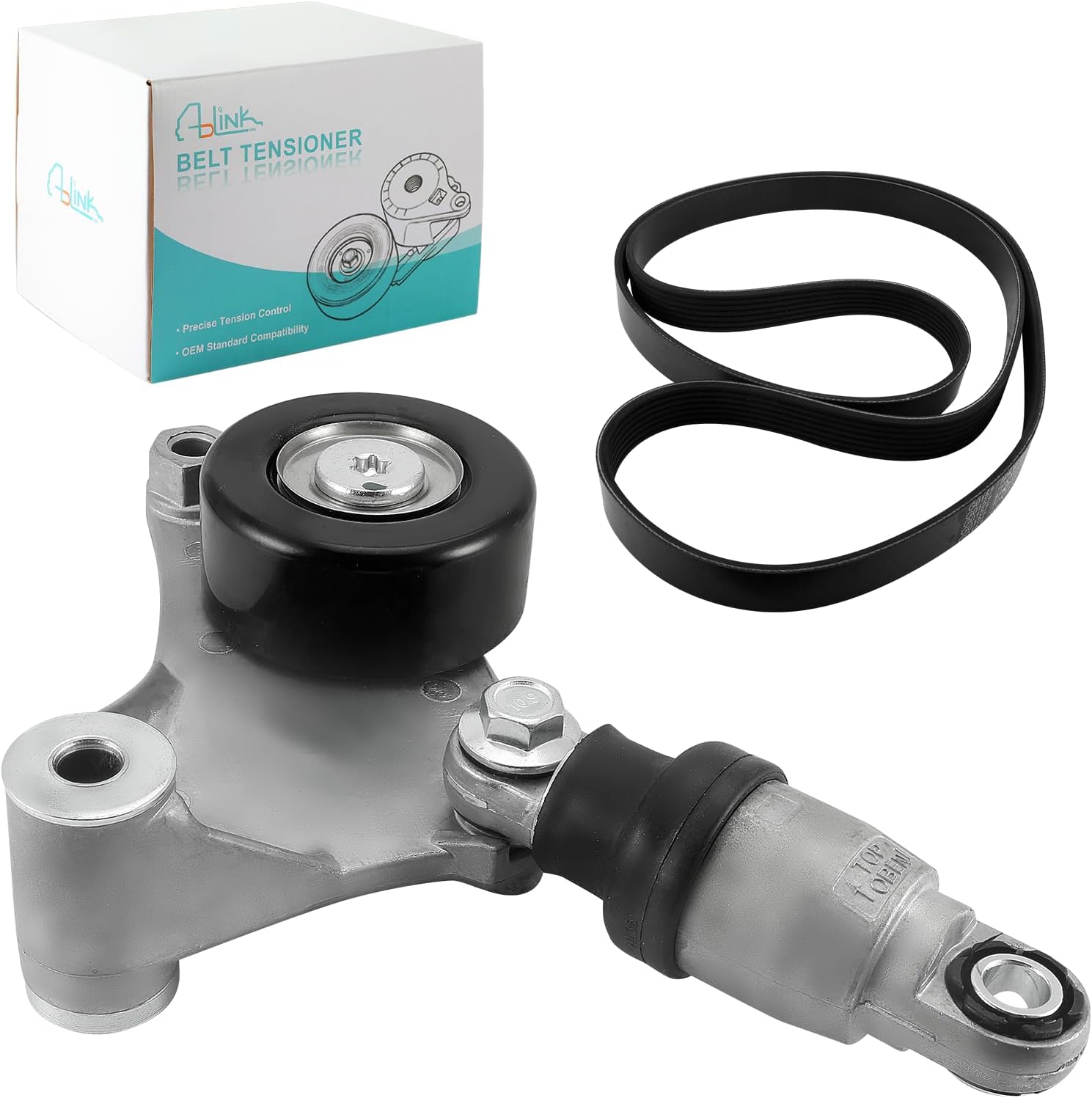 38216+7PK1940 Serpentine Belt Drive Kit with Tensioner (2.0L 2.4L L4) For Toyota Camry Solara 2002-2006,Highlander 2001-2007,RAV4 2001-2005,For Scion tC 2005-2010 166200W110 1662028010