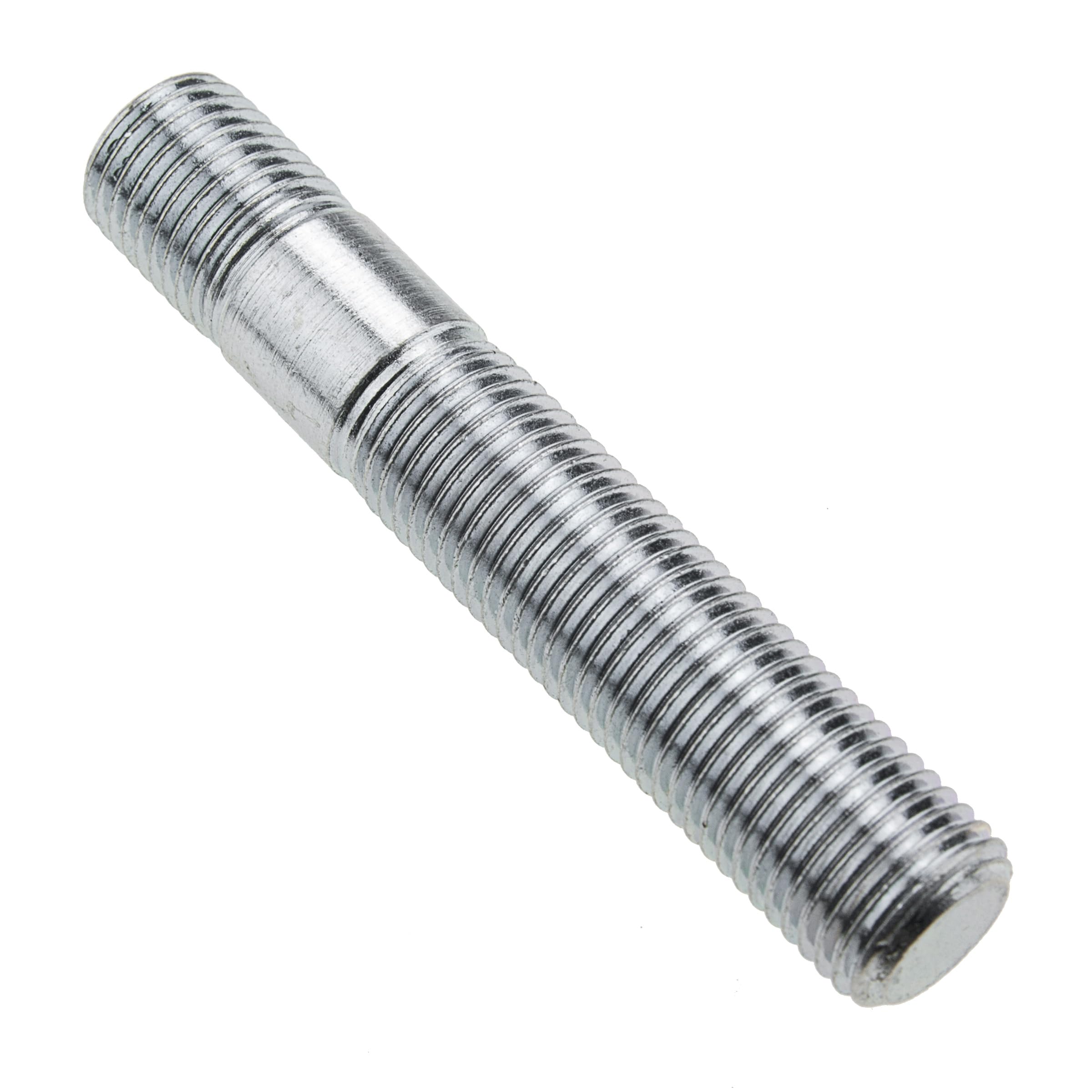Bullone filettato doppio M12 x 1,5 x 80 mm, zincato per fissaggio dado 10,9 (20)