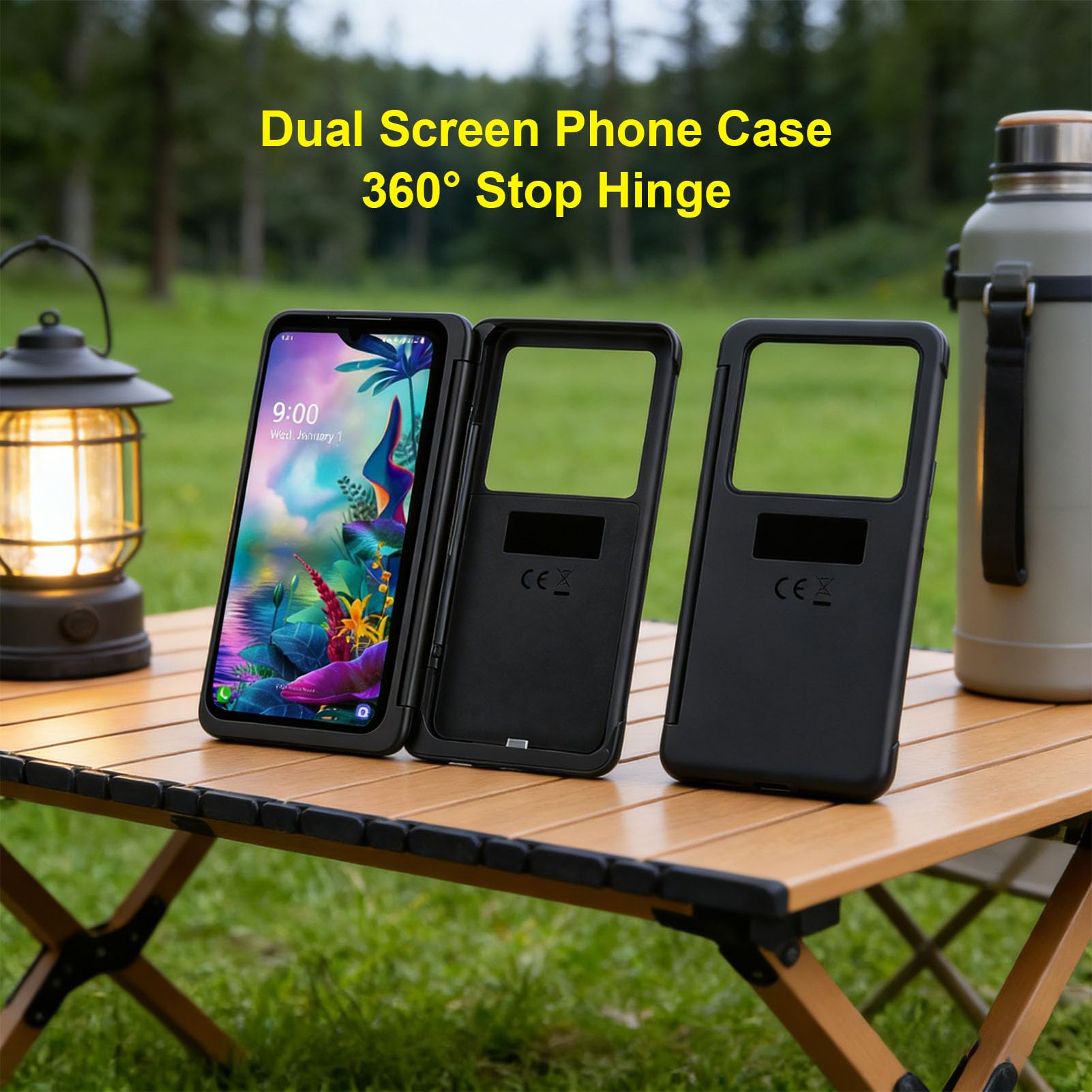 Custodia Doppio Schermo Adatta per G8X, Adattatore Magnetico Tipo C, Schermo Esteso Rimovibile per Multitasking Efficiente, Materiale ABS, 1 Unità
