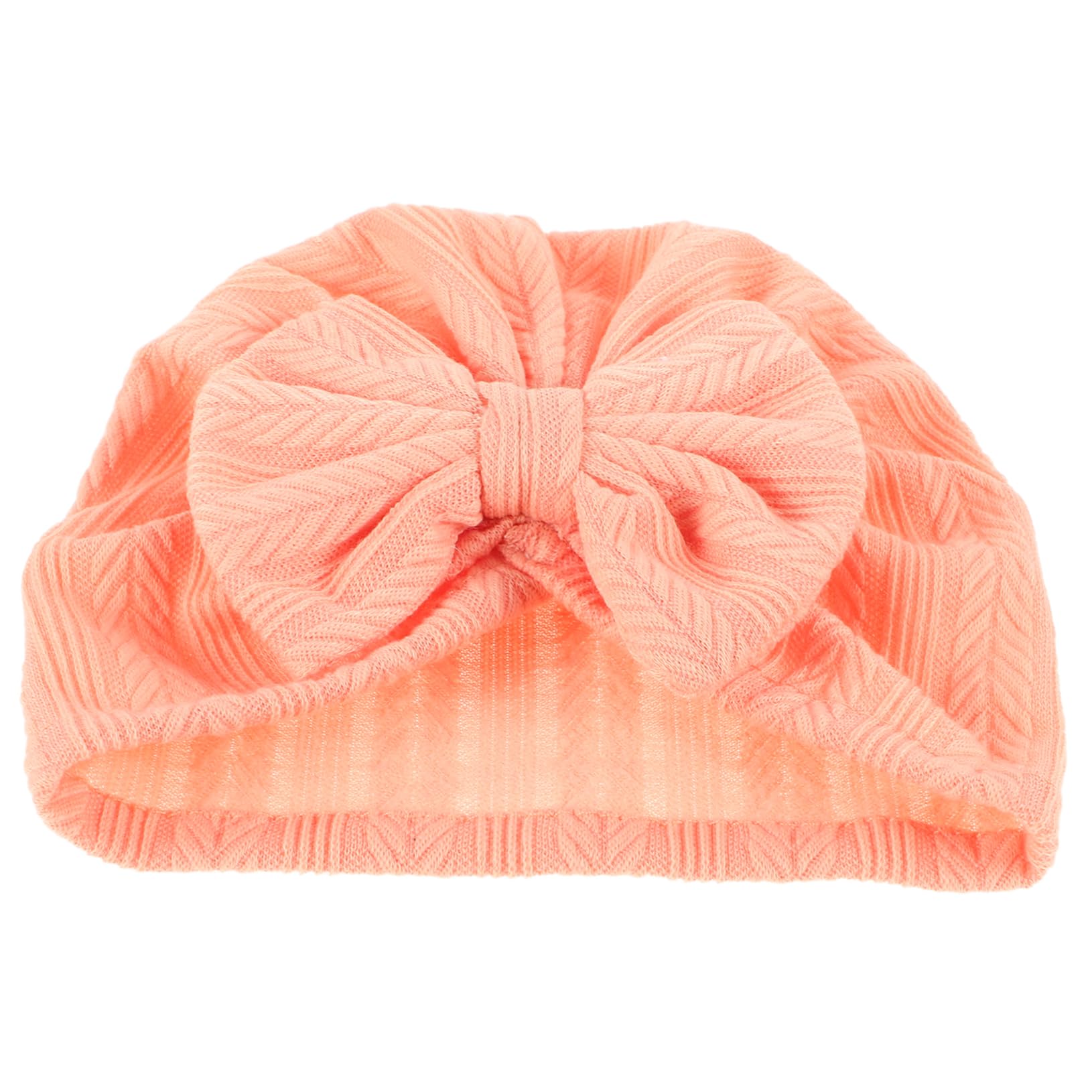 LIFKOME Soft Turban Hat with Bow Elegant Ear Pattern for Comfortable Headgear for Newborns and Boy Girl for Nursery and Everyday Wear Watermelon Red