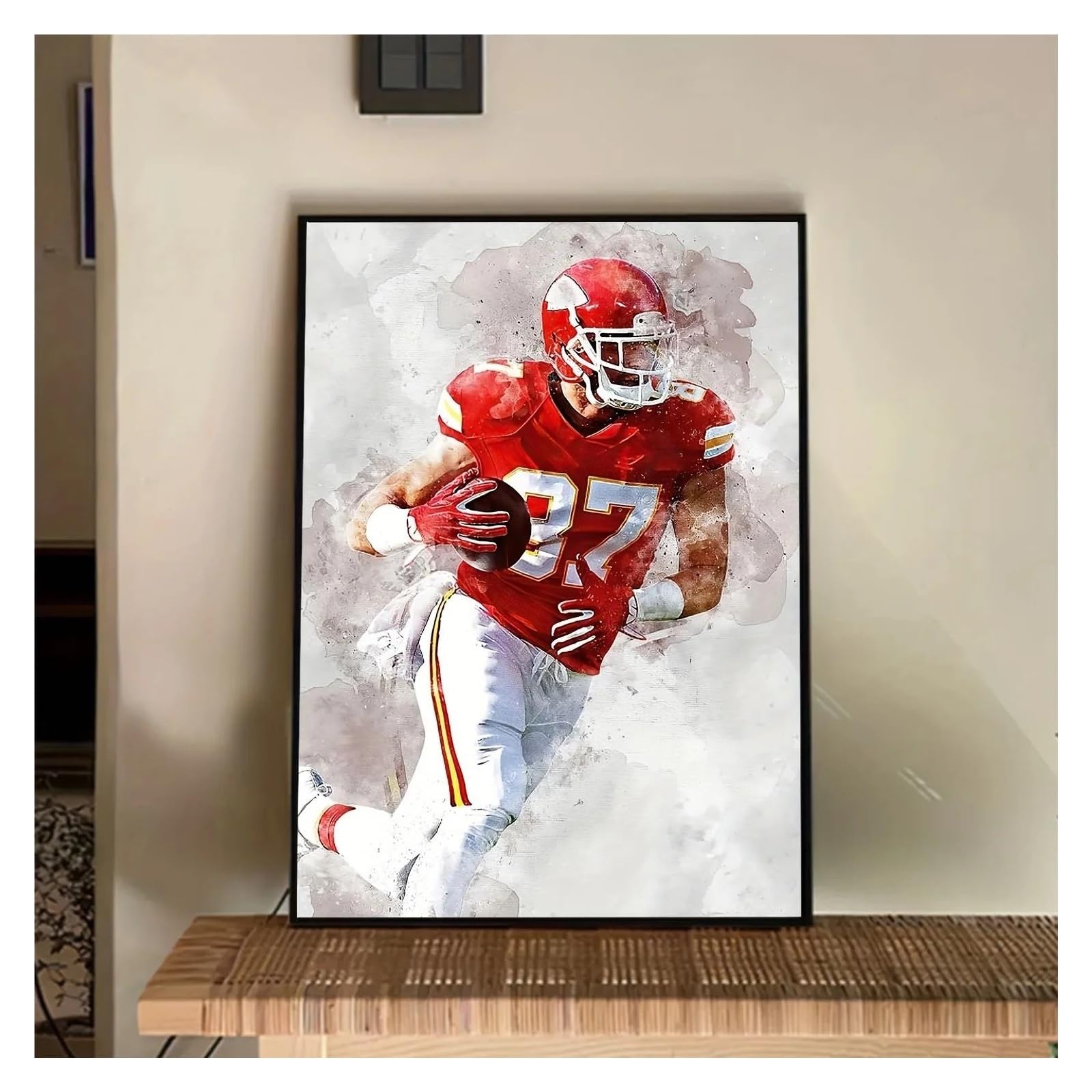 Affiches et impressions minimalistes de football américain pour décorer le salon