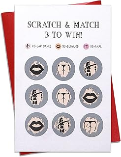 FLYAB Funny Valentines Day Card for Husband 4"x 6" Naughty Scratch Off Valentine's Day Card with Envelop,Funny Anniversary Birthday Cards for Him Her Husband Wife Boyfriend Girlfriend