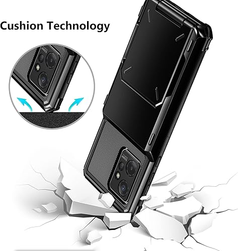 Miniatura 5 de Vofolen Funda para Moto G 5G 2023 Funda tipo cartera con 4 tarjetas de crédito, ranura de identificación, resistente a los arañazos, de doble capa,