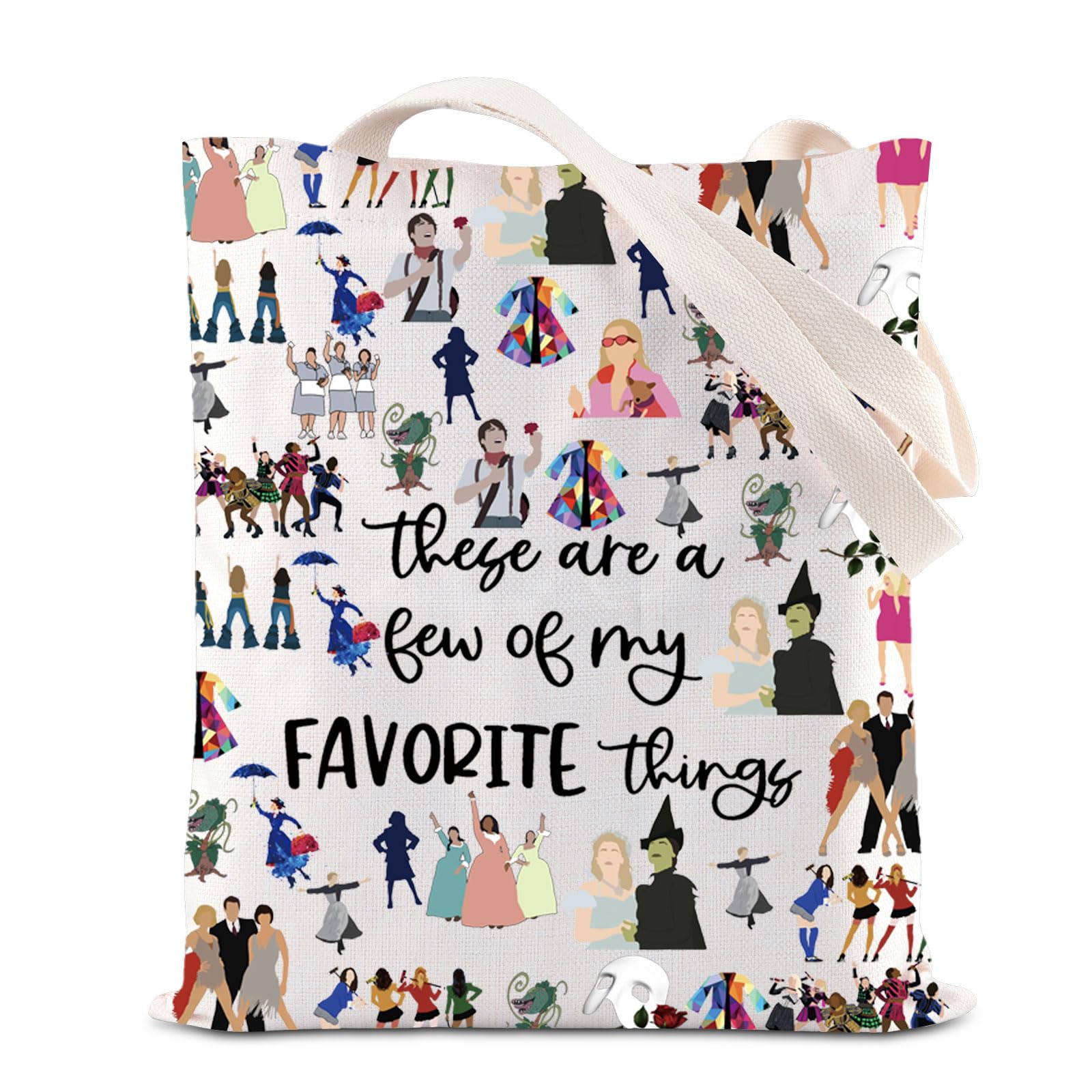 TSOTMOBroadway Inspired Gift Tote Bag for Theatre Lovers - Actor, Actress, Drama, Musical Lover Shoulder Bag
