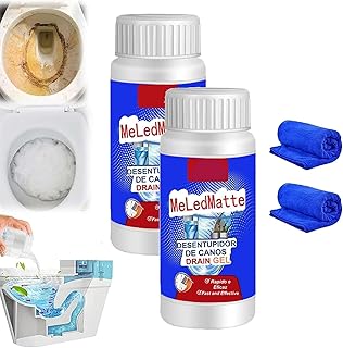 Powerful Pipe Dredging Agent,Unblock Clogged Drains with Ease,Pipe Dredging Agent,unclog clogged drains, Effective Pipe unclogger, Drain Cleaning Solution. (Color : 2pcs)