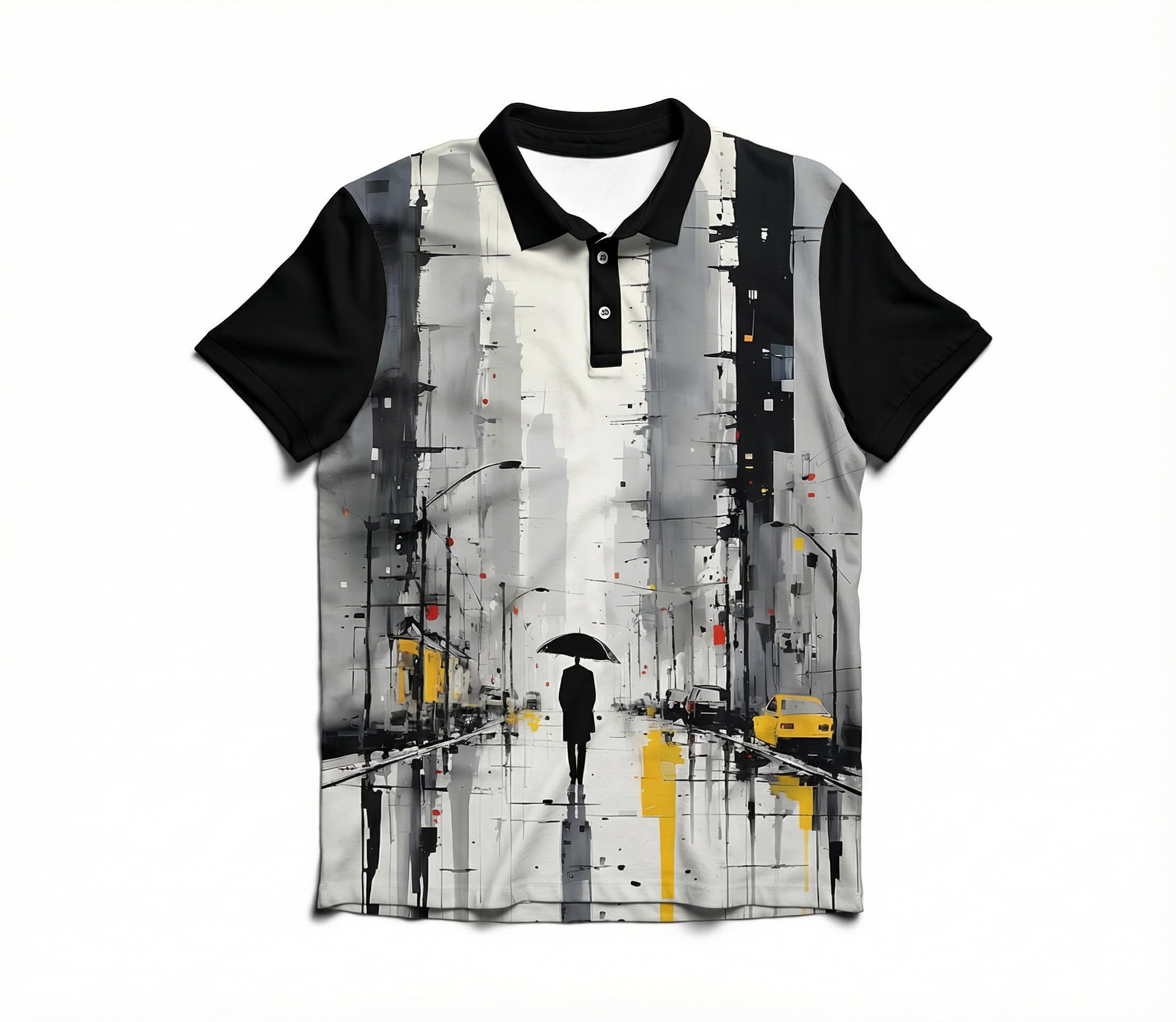 Tshirts Buddy Men's Poly Cotton Regular Fit Half Sleeve Printed Polo T-Shirts Collar Tshirts All Over Print T-Shirt Perfect for Office, Party, Travel-picture-29