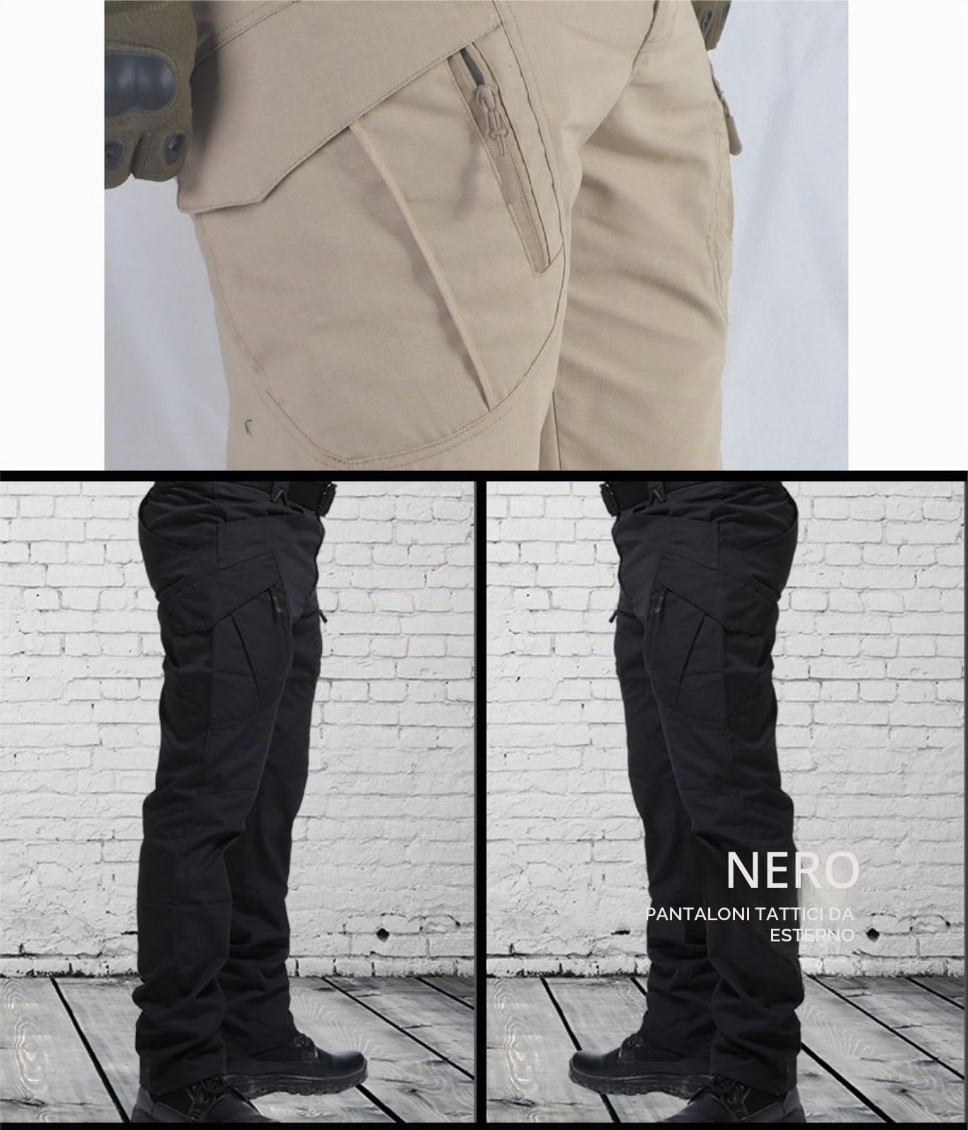 MEIION Le Spartan | Pantaloni Tattici Pantaloni Tattici Ultra-Robusti per Uomini - Pantaloni da Lavoro all-Weather Leggeri con Molte Tasche per attività all'Aperto, Escursionismo, Senza Cintura