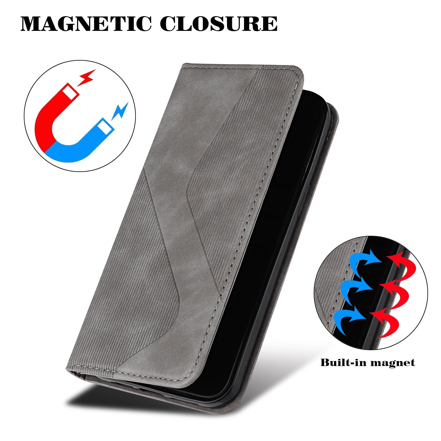KANVOOS Cover per Xiaomi Redmi Note 12 4G, Cover a Libro Portafoglio in Pelle PU [Porta Carte] [Magnetica], Antiurto Flip Case Custodia per Redmi Note 12 4G (Marrone