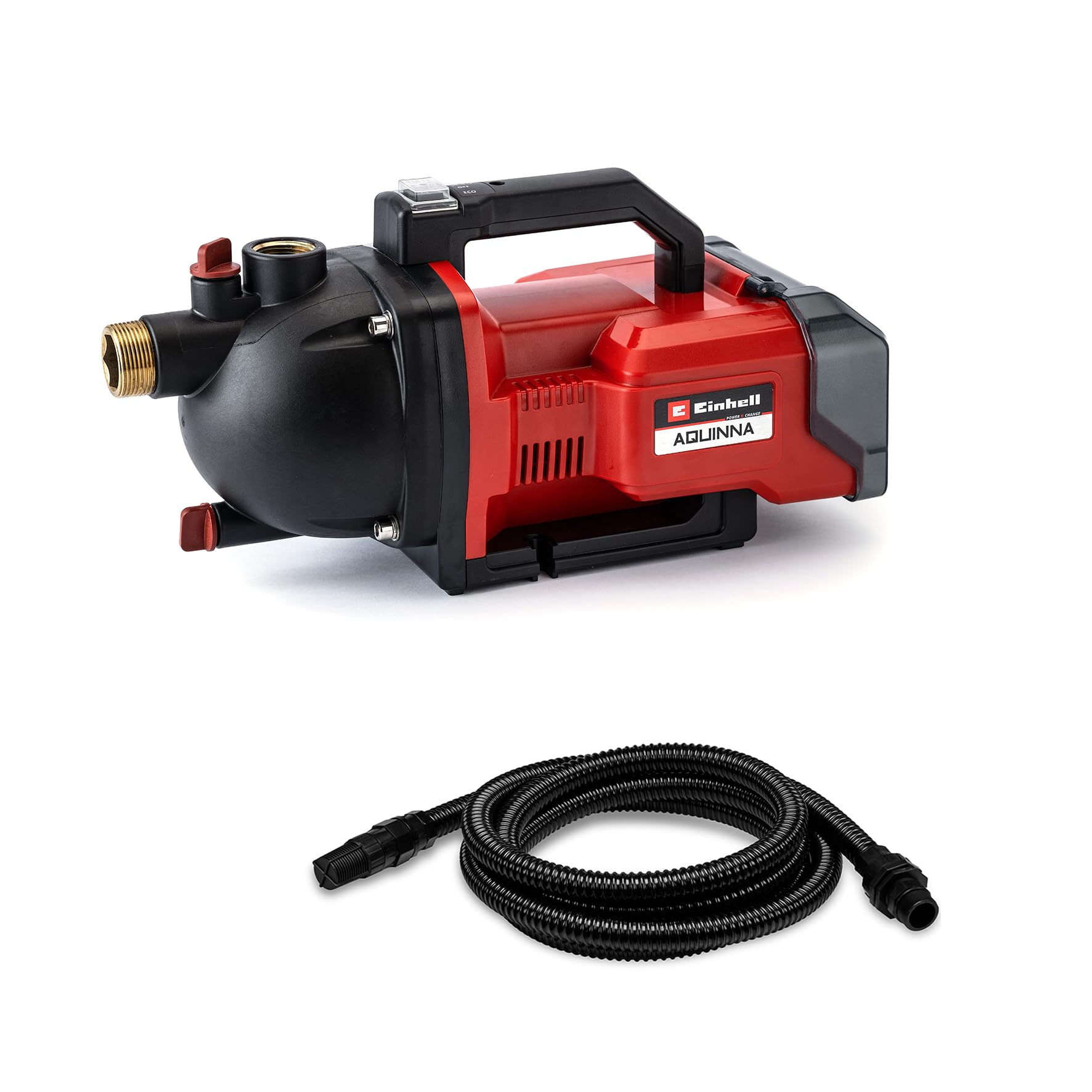 Einhell Pompe de jardin sans fil AQUINNA 36/30 Set | PXC | 36 V | 2,6 bar | débit 3000 l/h | hauteur 26 m | flexible d’aspiration 4 m | sans batterie