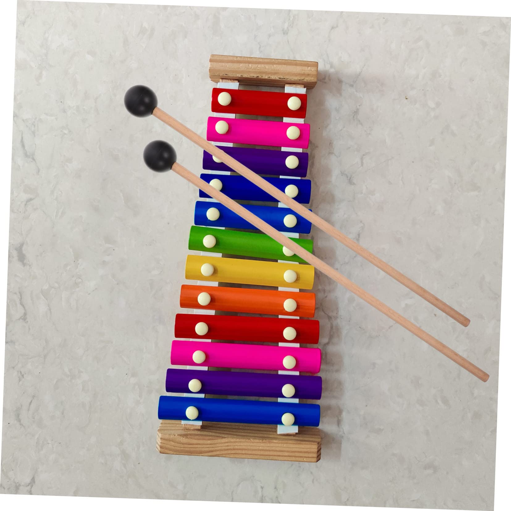 ibasenice 2juegos Martillos De Marimba y Xilófono Funda Maletas De Percusión Caucho y Fieltro Para Instrumentos Musicales