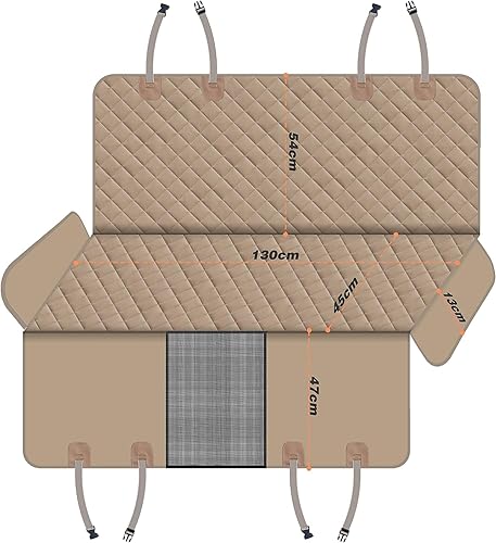 Miniatura 5 de GXT Funda protectora para asiento trasero de perro, para automóviles, SUV y camiones con ventana de malla, material antideslizante e impermeable a