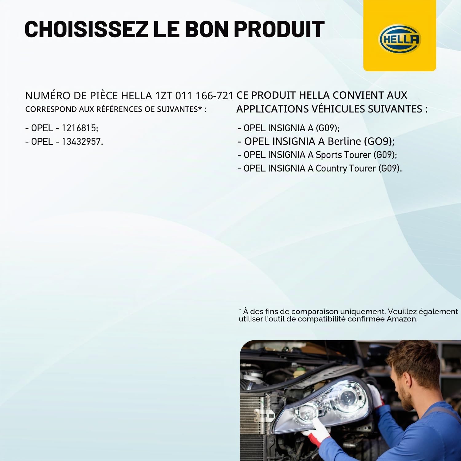 HELLA 1Zt 011 166-721 Bi-Xenon/Led-Projecteur Principal Pour Circulation À Droite - Avant Droite