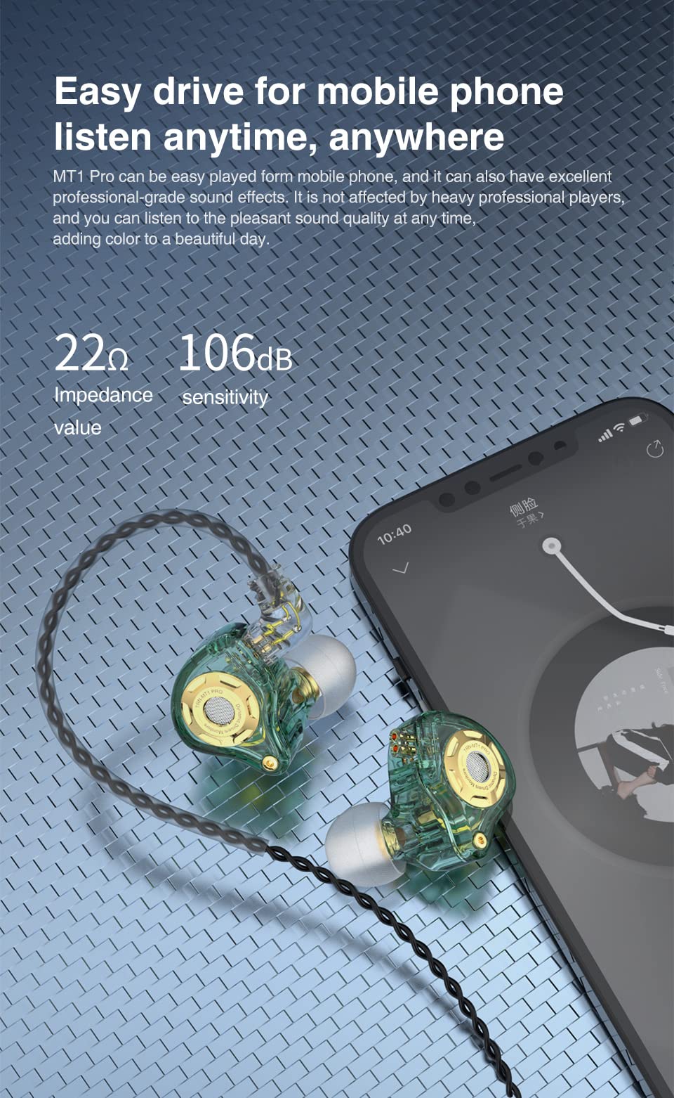 TRN MT1 PRO słuchawki douszne z podwójnym obwodem magnetycznym 10 mm, dynamiczne słuchawki 1DD, głębokie basy, słuchawki z redukcją szumów, do kościoła, odtwarzacza muzyki komputerowej