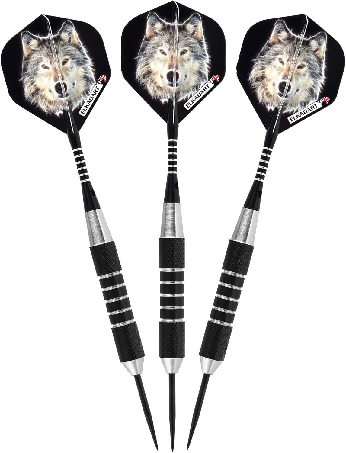 Elkadart Lone Wolf Steel Tip Darts with Storage/Travel Case
