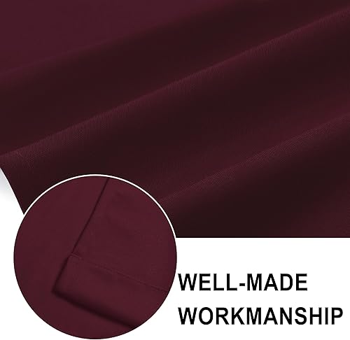 Miniatura 6 de DWCN Cenefa burdeos para ventanas, cenefa de cocina, cenefa de cortina de Navidad, cortinas de ventana de sótano, 1 panel, 42 x 18 pulgadas