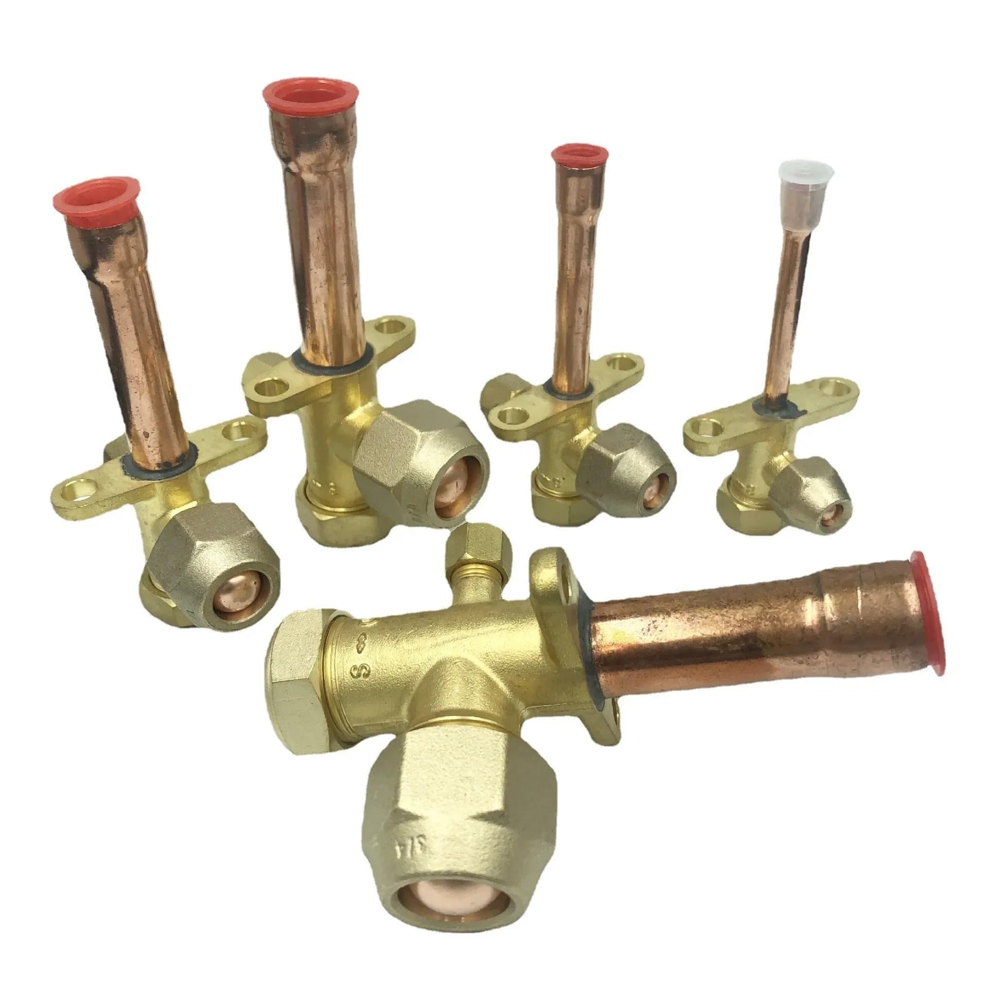 Tubo de cobre 3 vías Tope en ángulo Accesorio válvula | Codo recto Ajuste de 90 grados 1/4" 3/8" 1/2" 5/8" 3/4" 7/8" OD Aire acondicionado(3/4 Inch19.02mm,Straight)