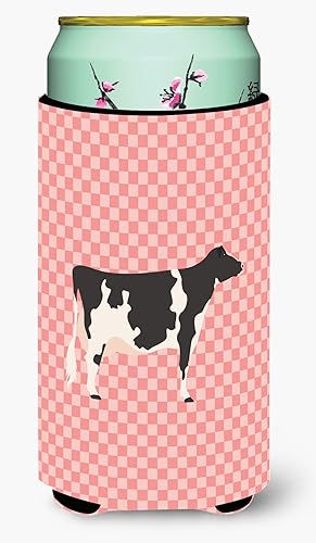 Miniatura 2 de Caroline's Treasures BB7822CC Holstein - Enfriador para latas o botellas, lavable, funda plegable con aislamiento para bebidas, color rosa Varios