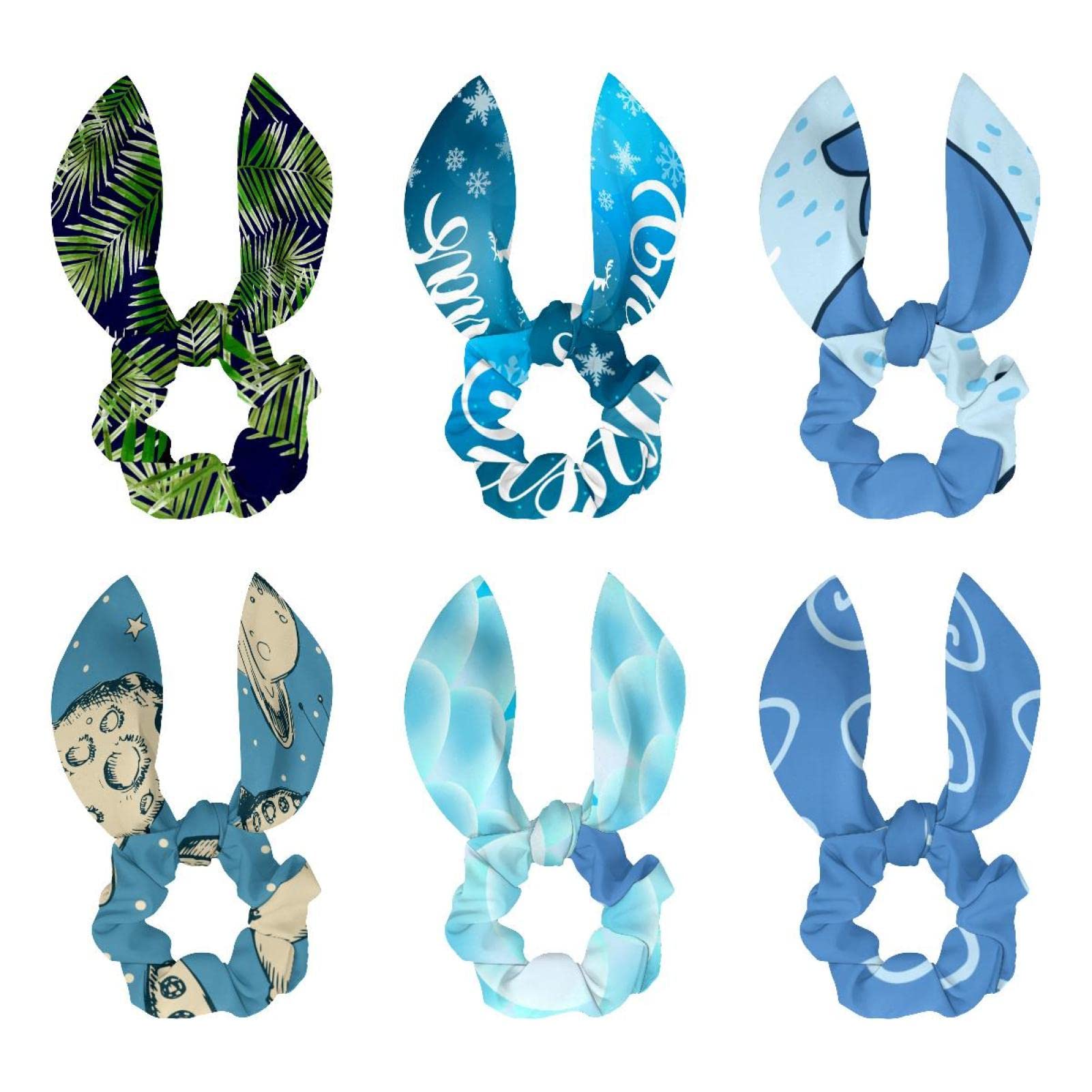 Chouchous pour cheveux ondulés bleus parfaits pour vos sorties - 14