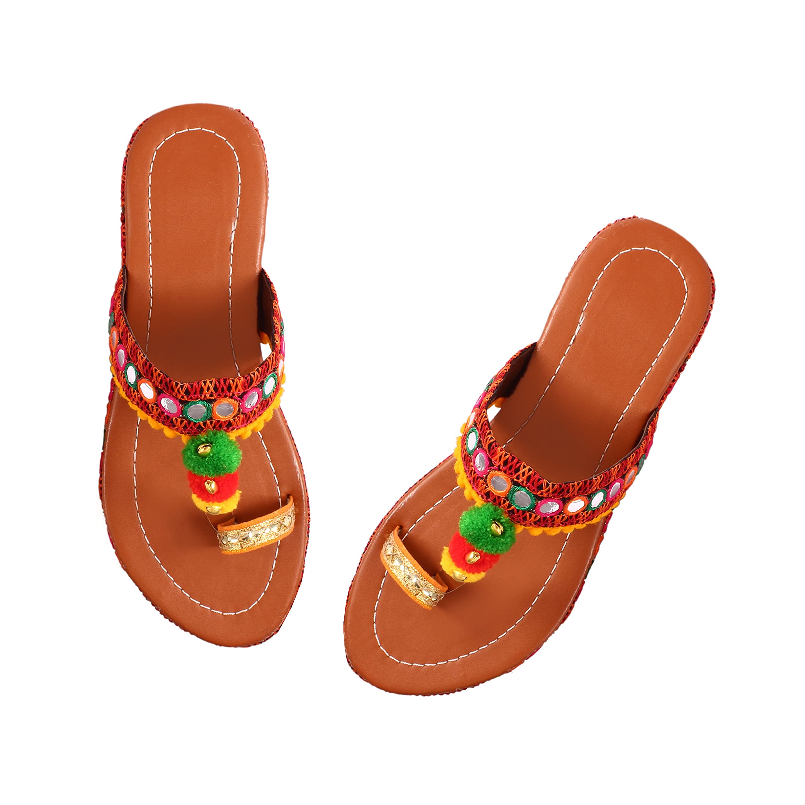 Rajasthani Jaipuri Work Kolhapuri Ethnic Womens Girls Ladies SLI Fashionable Sandals (Numeric_9) (B0BS9PL3TS) Amazon Price History, Amazon Price Tracker